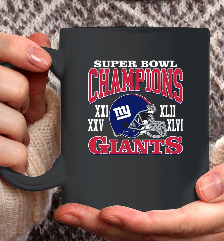 New York Giants Red Super Bowl Champions Giants Coffee Mug