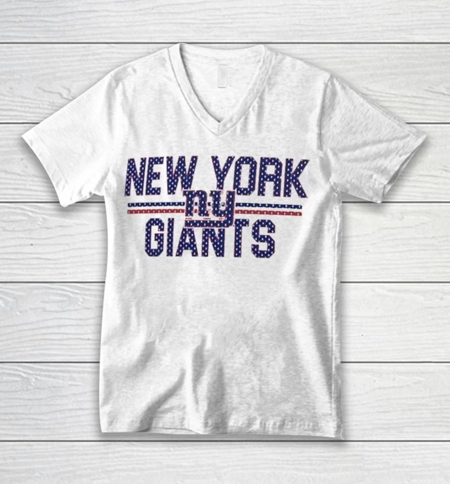 New York Giants Starter Mesh Team Graphic Unisex V-Neck T-Shirt