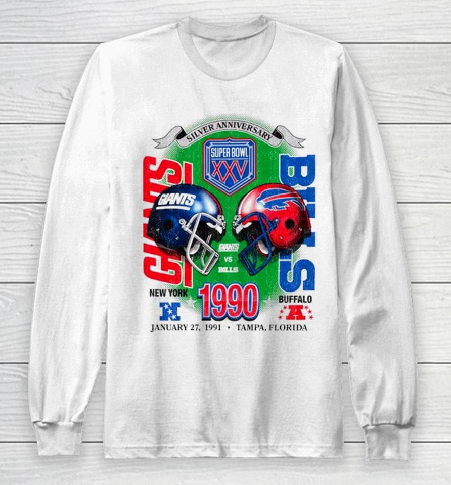 New York Giants Vs Buffalo Bills 1990 Dueling Super Bowl ’47 Franklin Long Sleeve T-Shirt