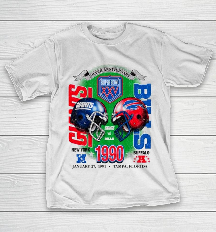 New York Giants Vs Buffalo Bills 1990 Dueling Super Bowl ’47 Franklin T-Shirt