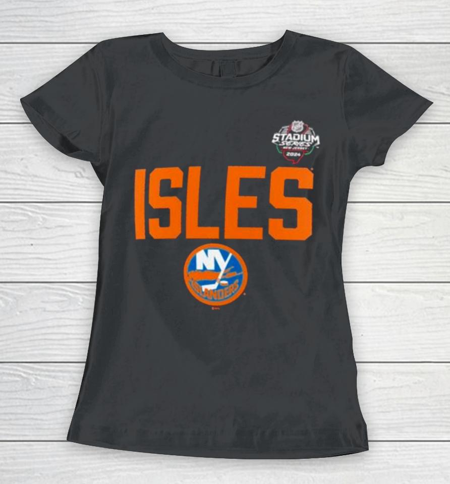 New York Islanders 2024 Nhl Stadium Series Logo Women T-Shirt