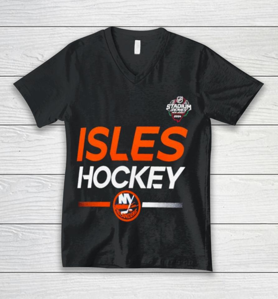 New York Islanders 2024 Nhl Stadium Series Pro Unisex V-Neck T-Shirt