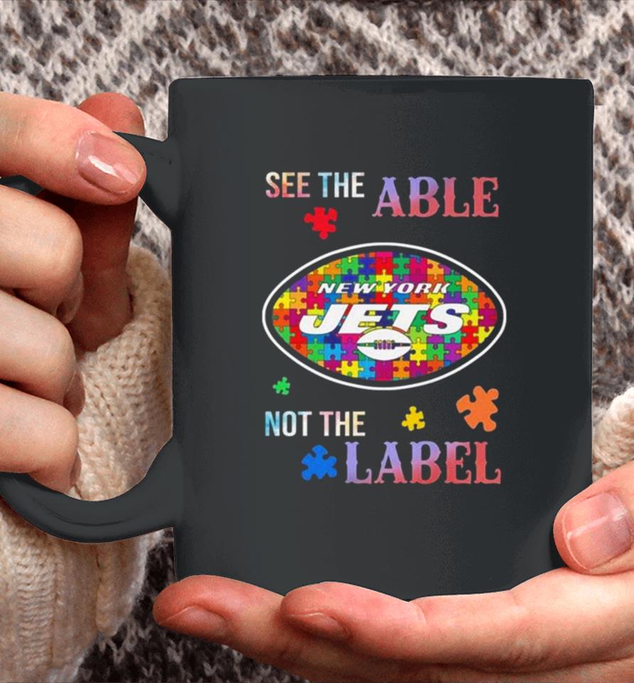 New York Jets Autism Awareness See The Able Not The Label Coffee Mug