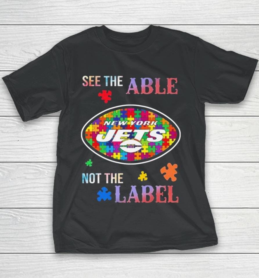 New York Jets Autism Awareness See The Able Not The Label Youth T-Shirt