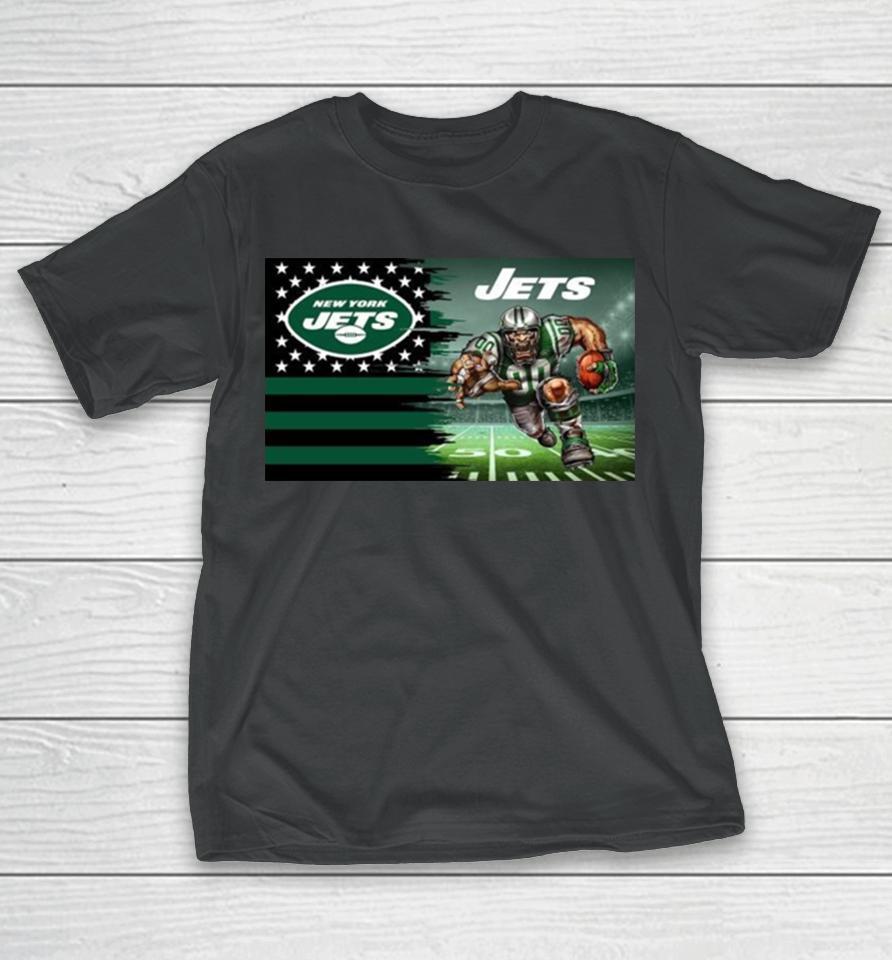 New York Jets Football Team Mascot Flag 2024 T-Shirt