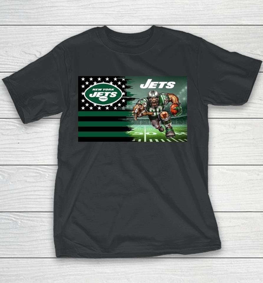 New York Jets Football Team Mascot Flag 2024 Youth T-Shirt