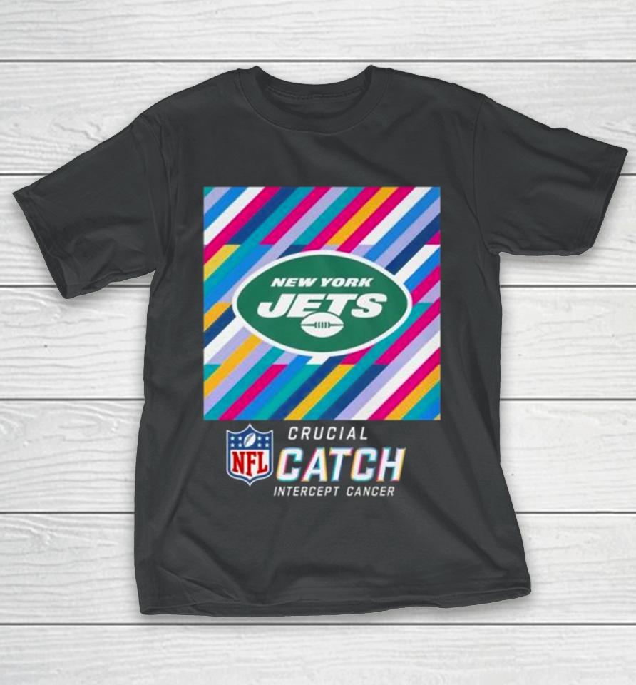 New York Jets Nfl Crucial Catch Intercept Cancer T-Shirt
