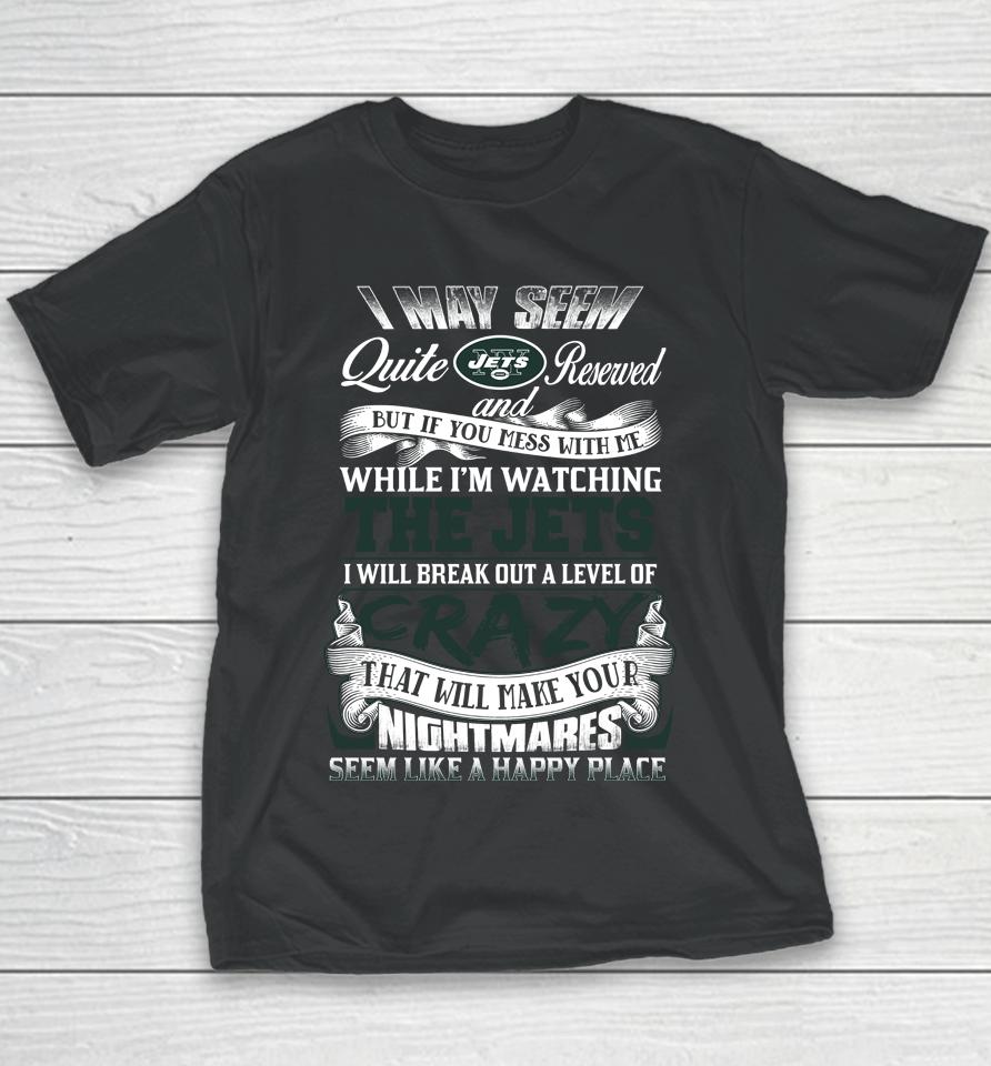 New York Jets Nfl Football Don't Mess With Me While I'm Watching My Team Youth T-Shirt