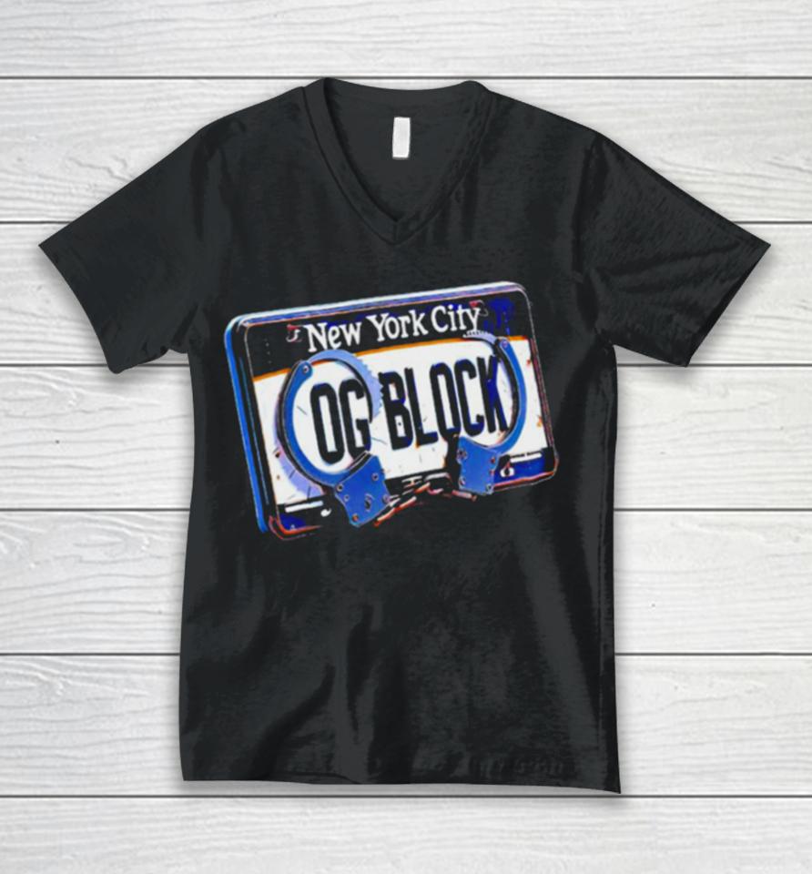 New York Knicks Og Block Unisex V-Neck T-Shirt