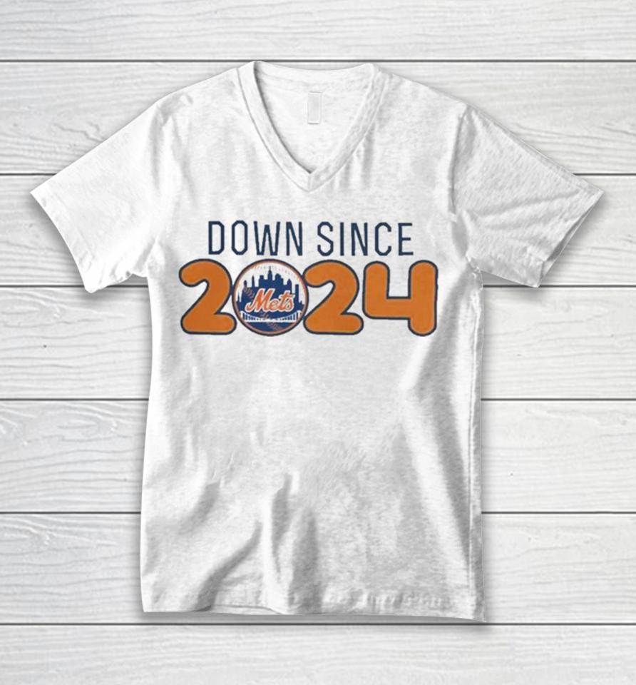 New York Mets Down Since 2024 Unisex V-Neck T-Shirt