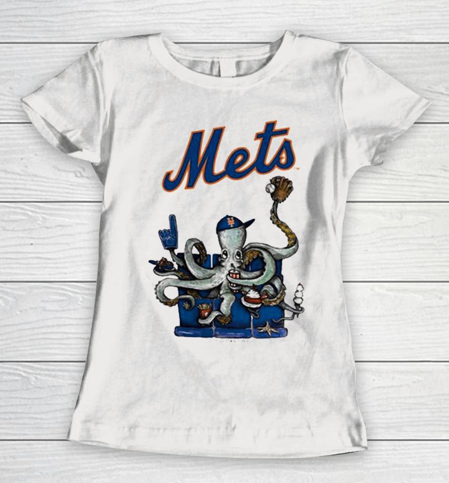 New York Mets Octopus 2024 Women T-Shirt