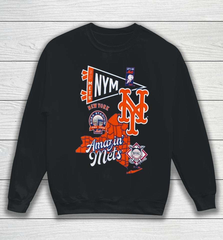 New York Mets Split Zone Amazin’ Mets Sweatshirt