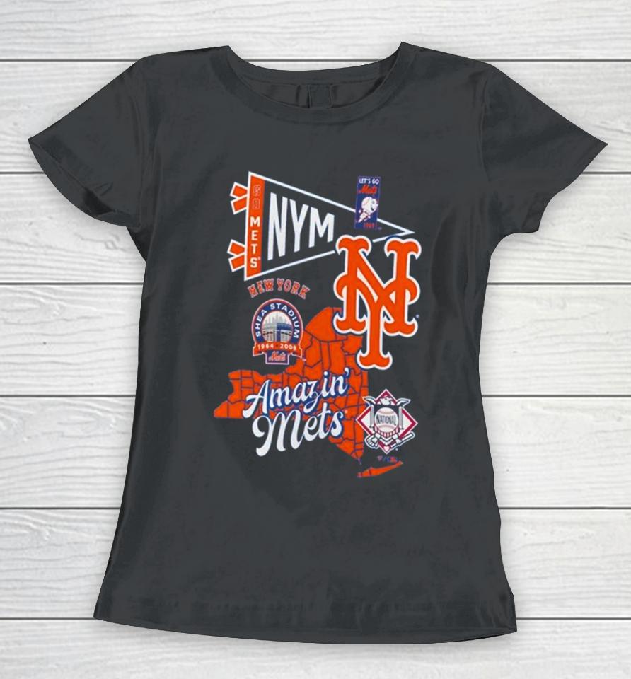 New York Mets Split Zone Amazin’ Mets Women T-Shirt