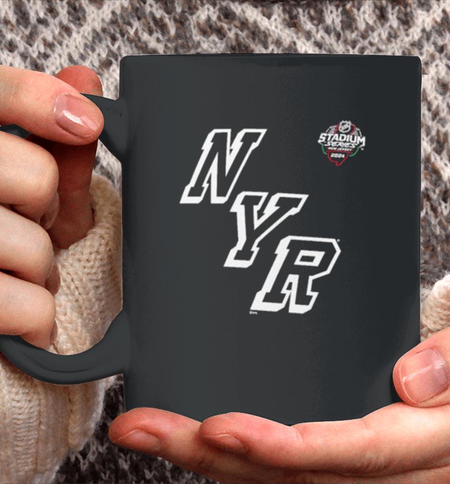 New York Rangers 2024 Nhl Stadium Series Black Coffee Mug