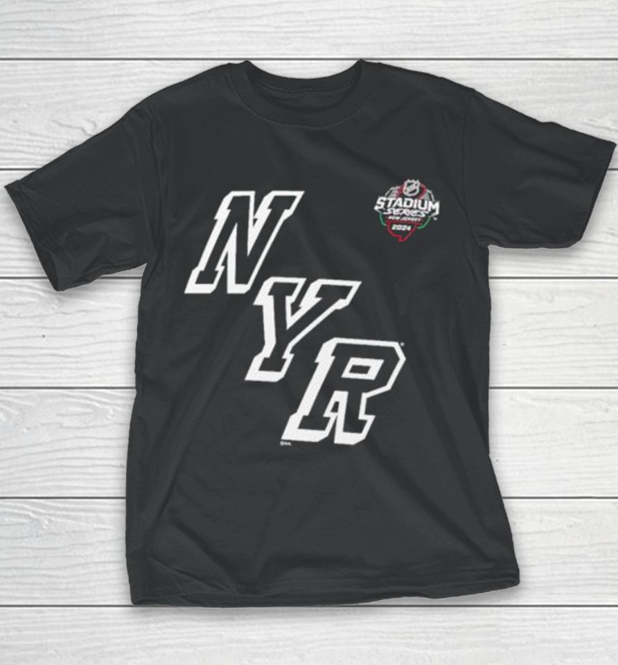 New York Rangers 2024 Nhl Stadium Series Black Youth T-Shirt