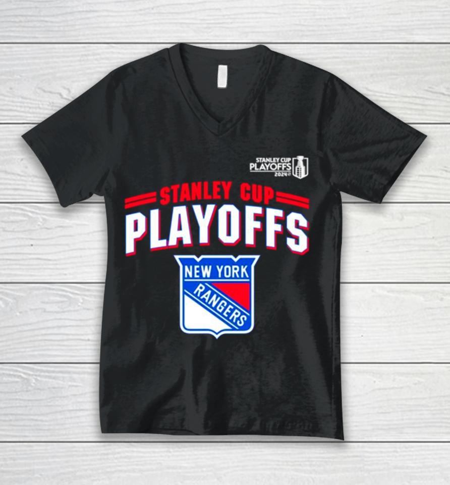 New York Rangers 2024 Nhl Stanley Cup Playoffs Unisex V-Neck T-Shirt