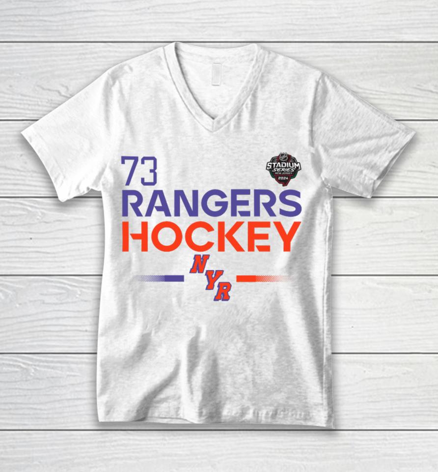 New York Rangers 73 Rangers Hockey Nyr Unisex V-Neck T-Shirt