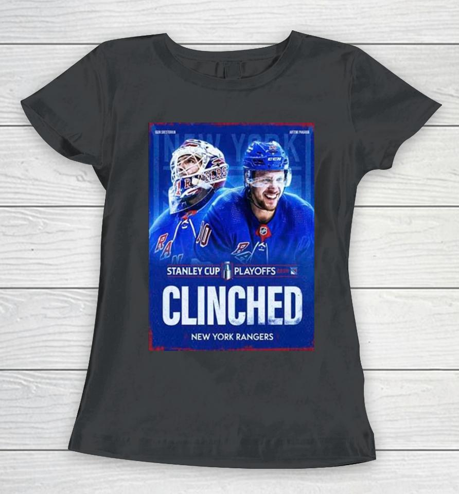 New York Rangers Are Bound For The Stanley Cup Playoffs 2024 Nhl Women T-Shirt