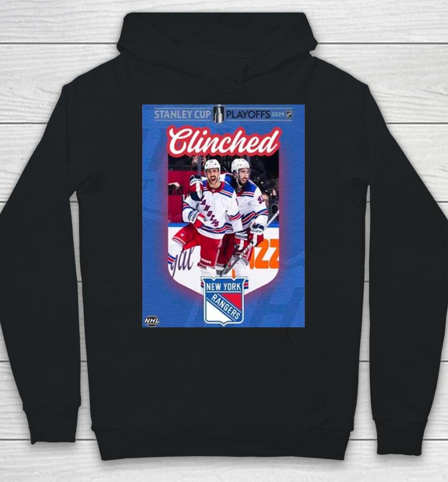 New York Rangers Are The First Team To Clinch A Spot In The Stanley Cup Playoffs 2024 Nhl Hoodie