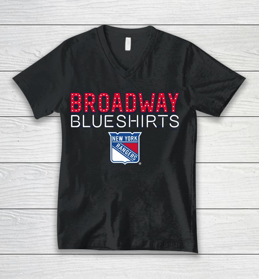 New York Rangers Broadway Blueshirts Unisex V-Neck T-Shirt