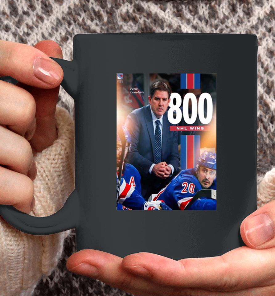 New York Rangers Coach Peter Laviolette With 800 Wins Coffee Mug