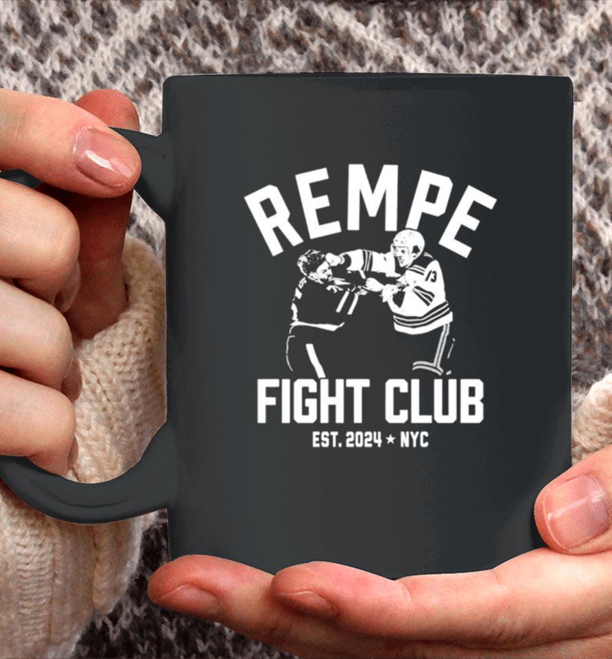 New York Rangers Hockey Rempe Fight Club Coffee Mug