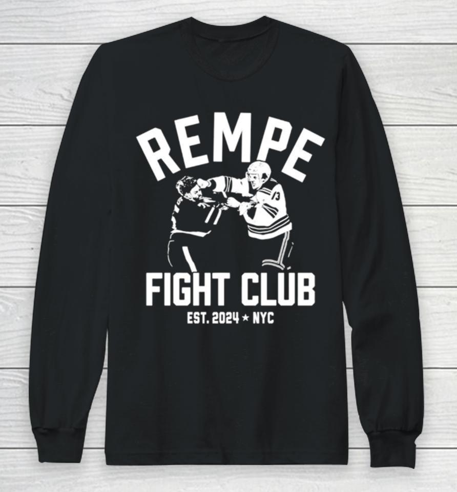 New York Rangers Hockey Rempe Fight Club Long Sleeve T-Shirt