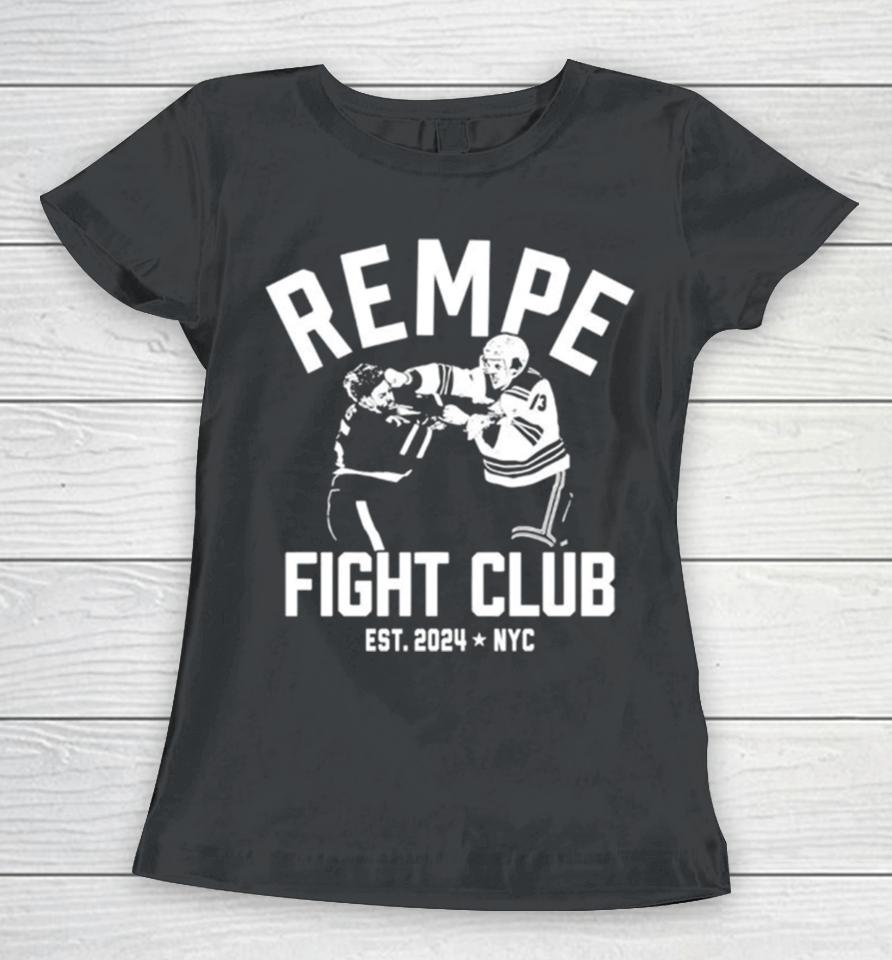 New York Rangers Hockey Rempe Fight Club Women T-Shirt