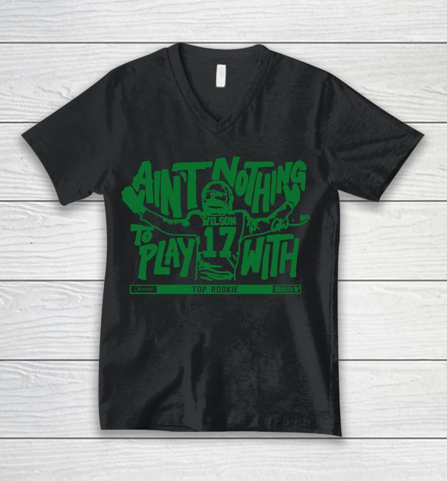 New York Wr Garrett Wilson Ain't Nothin To Play With Unisex V-Neck T-Shirt