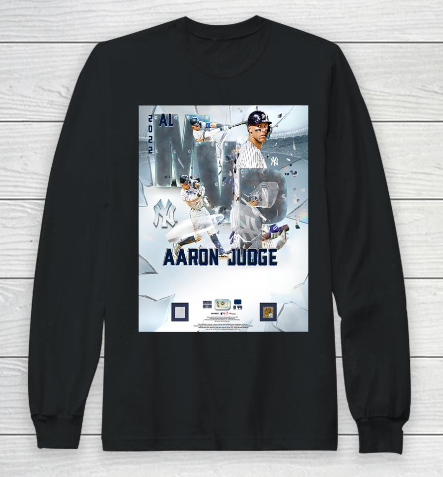 New York Yankees Aaron Judge Fanatics Authentic 2022 Al Mvp Framed Long Sleeve T-Shirt