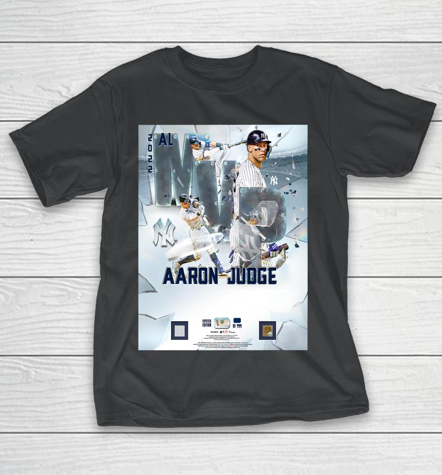 New York Yankees Aaron Judge Fanatics Authentic 2022 Al Mvp Framed T-Shirt