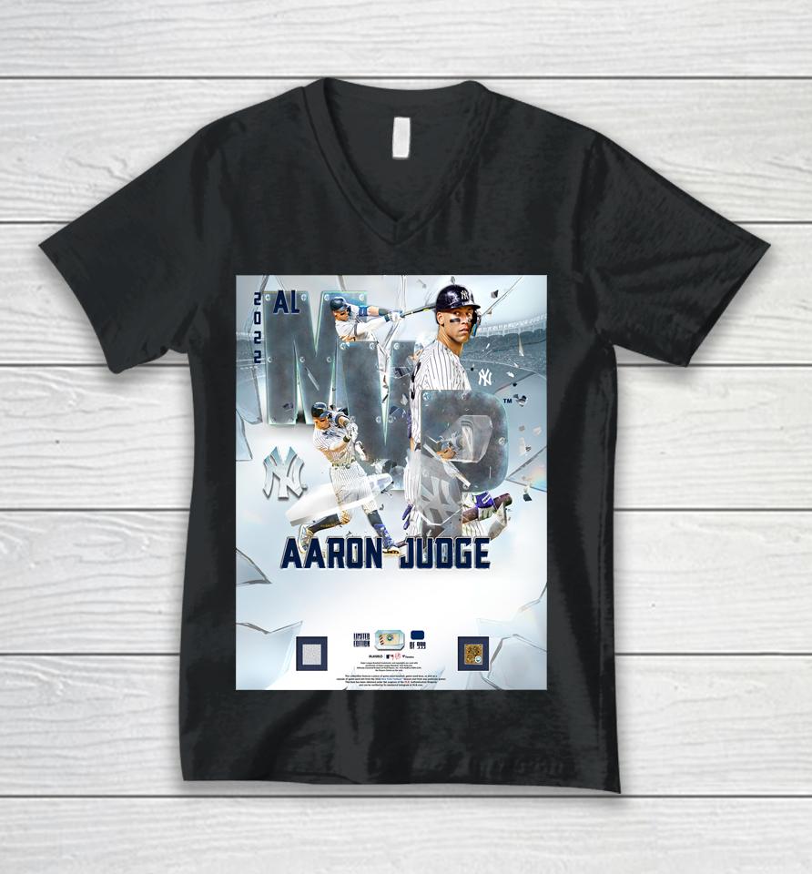 New York Yankees Aaron Judge Fanatics Authentic 2022 Al Mvp Framed Unisex V-Neck T-Shirt