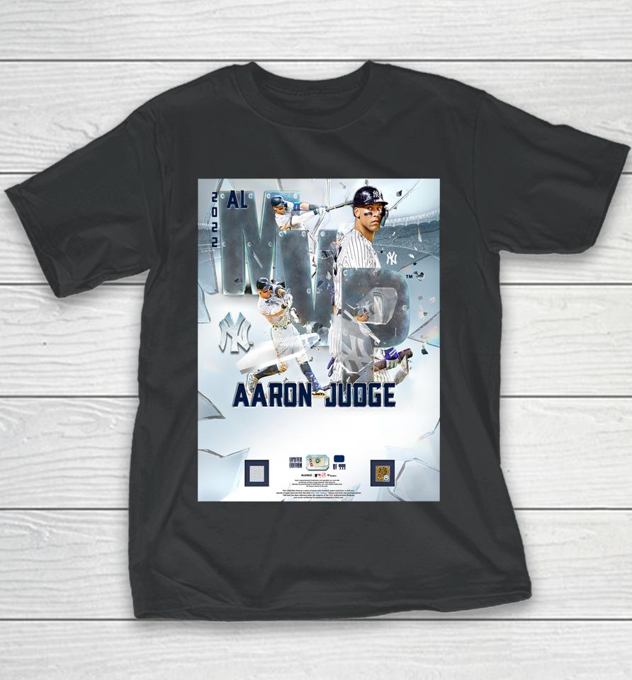 New York Yankees Aaron Judge Fanatics Authentic 2022 Al Mvp Framed Youth T-Shirt