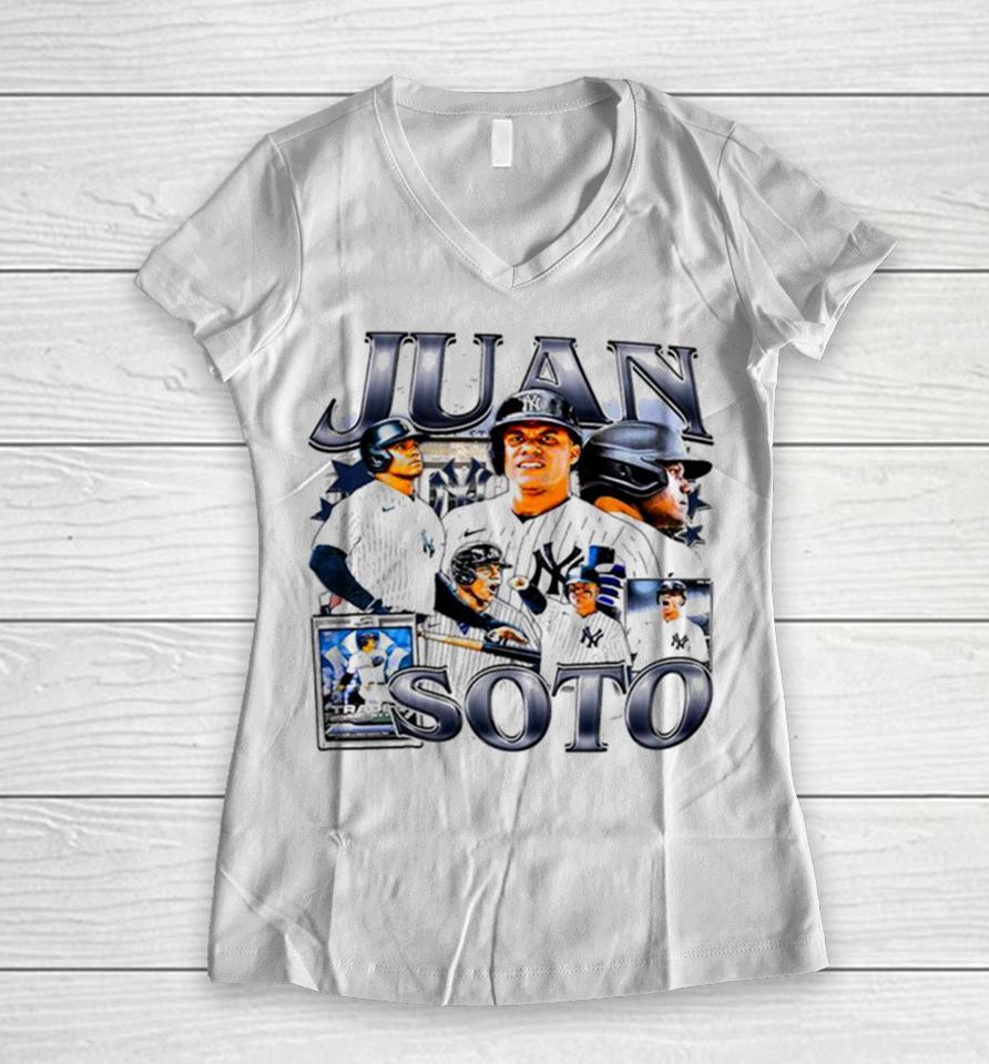 New York Yankees Juan Soto Yankees V2 Women V-Neck T-Shirt