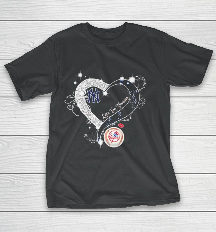 New York Yankees Let’s Go Yankees Heart T-Shirt