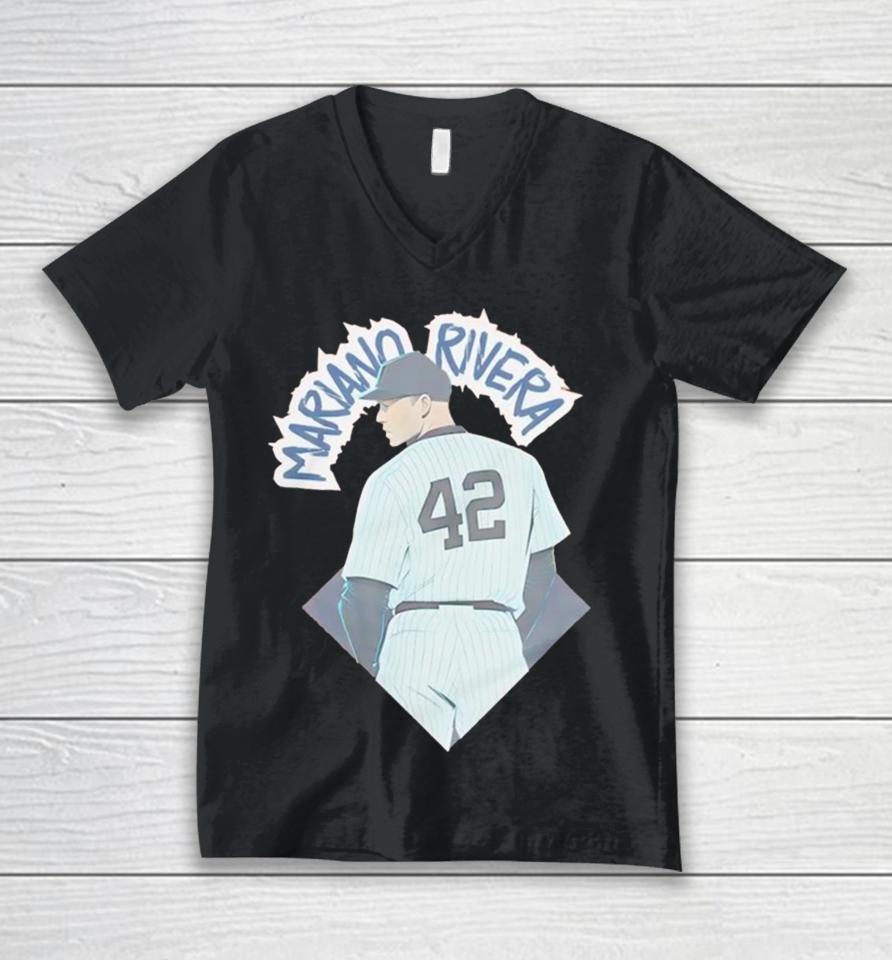 New York Yankees Mariano Rivera Unisex V-Neck T-Shirt