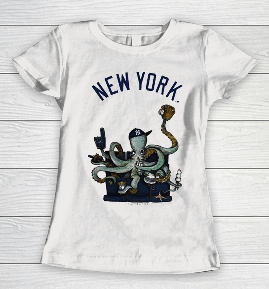 New York Yankees Octopus 2024 Women T-Shirt