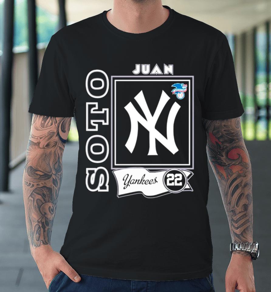 New York Yankees Player Juan Soto 22 Logo Premium T-Shirt