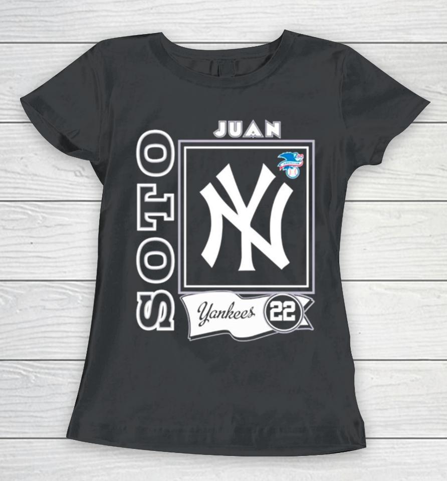 New York Yankees Player Juan Soto 22 Logo Women T-Shirt