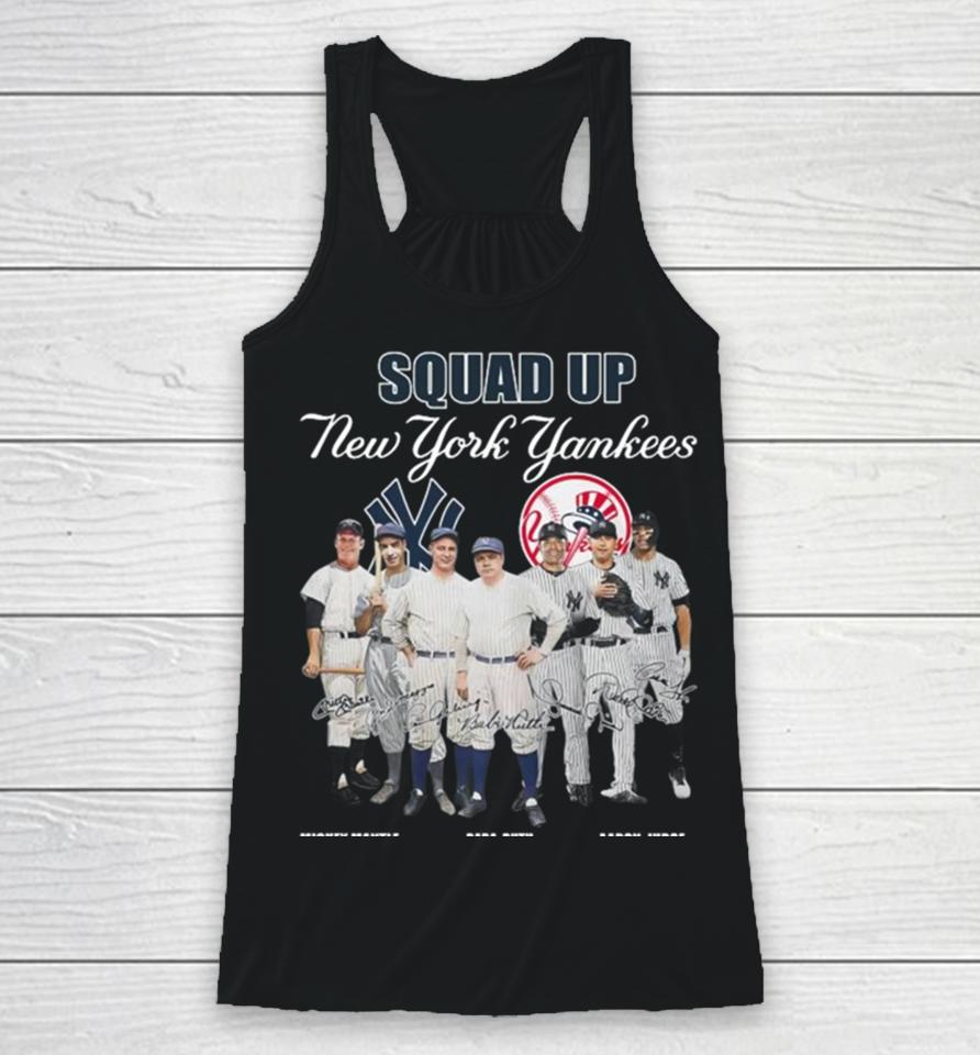 New York Yankees Squad Up Team Baseball Signatures 2024 Vintage Racerback Tank