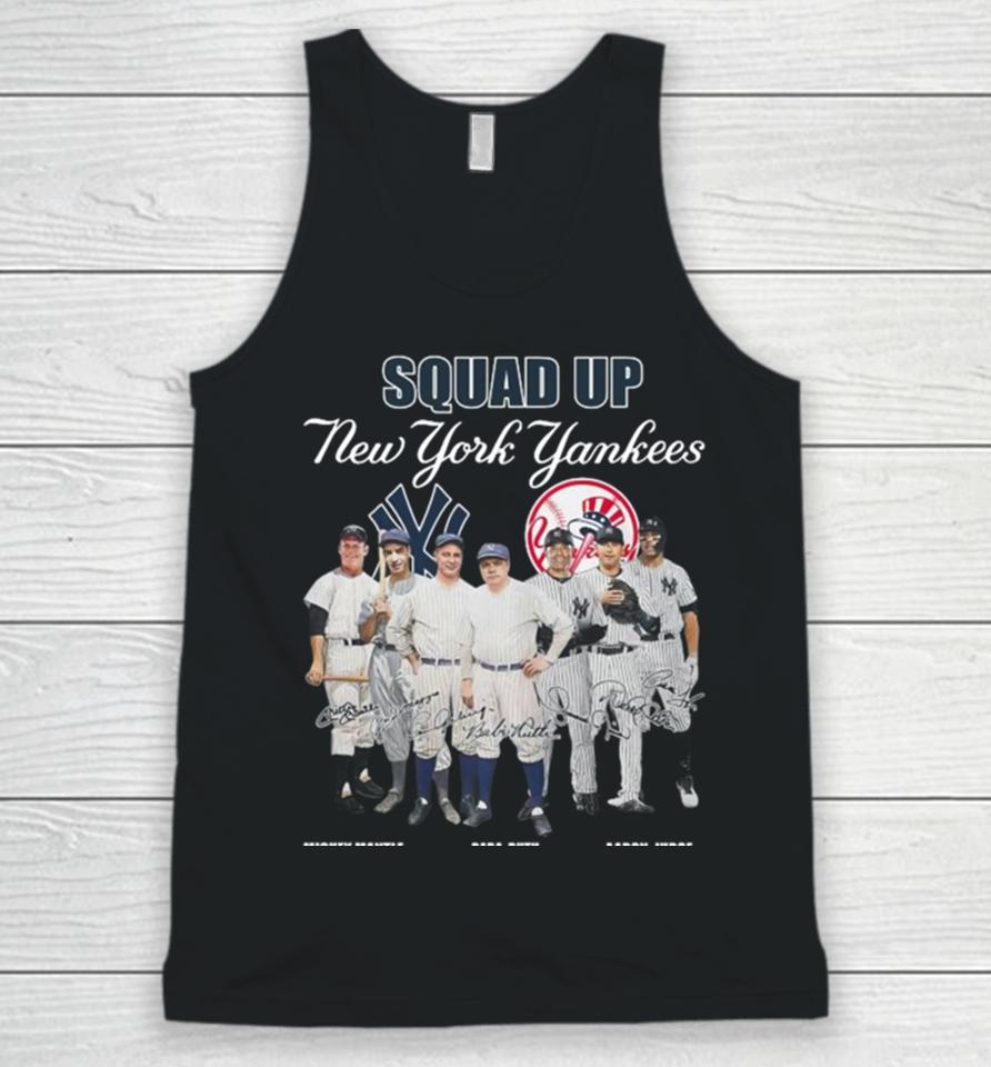 New York Yankees Squad Up Team Baseball Signatures 2024 Vintage Unisex Tank Top