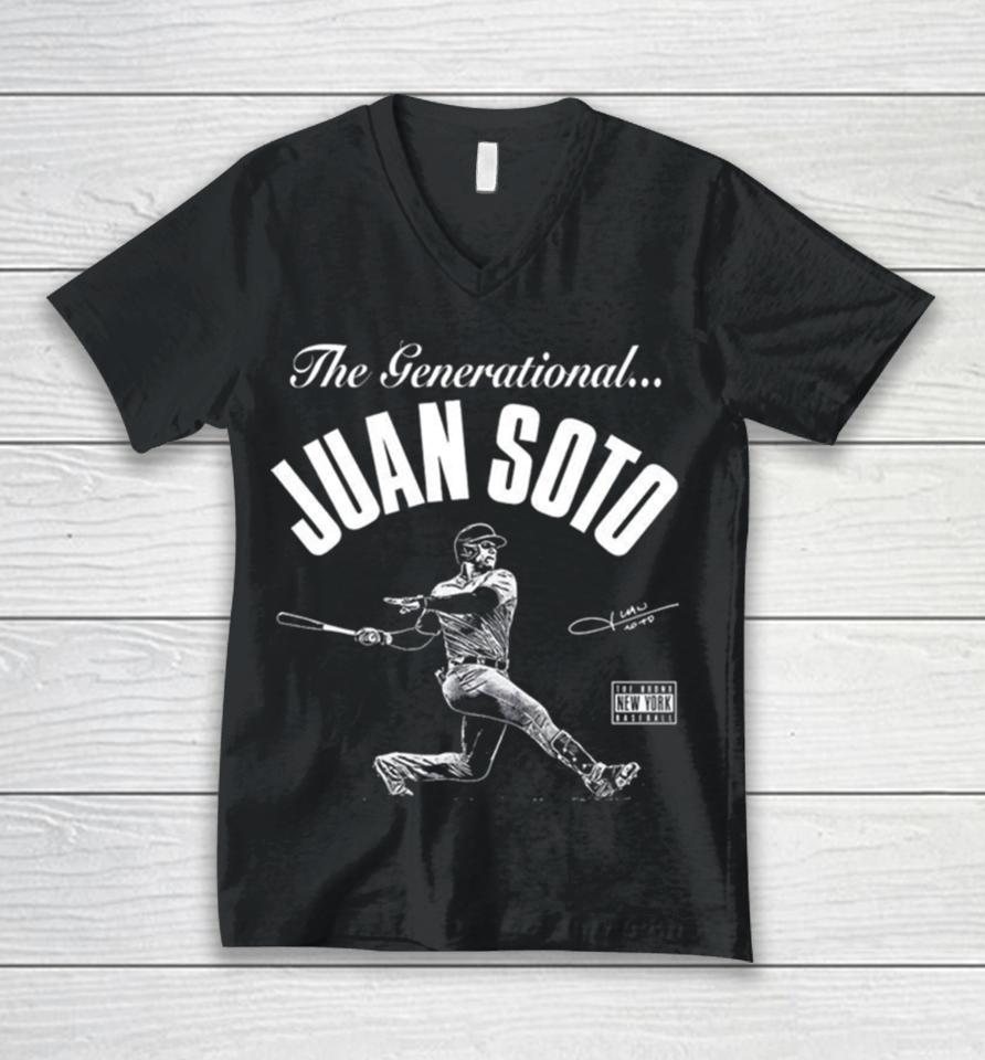 New York Yankees The Generational Juan Soto Signature Unisex V-Neck T-Shirt