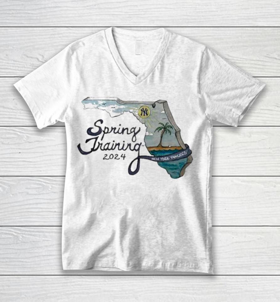 New York Yankees Tiny Turnip Infant 2024 Spring Training Grapefruit League Unisex V-Neck T-Shirt