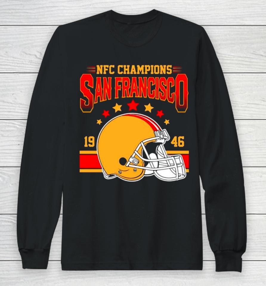Nfc Champions San Francisco 49Ers 1946 Helmet Stars Long Sleeve T-Shirt