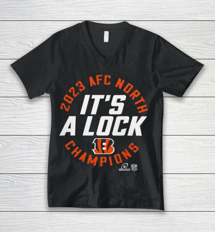 Nfc East Champions 2023 It’s A Lock Cincinnati Bengals Unisex V-Neck T-Shirt
