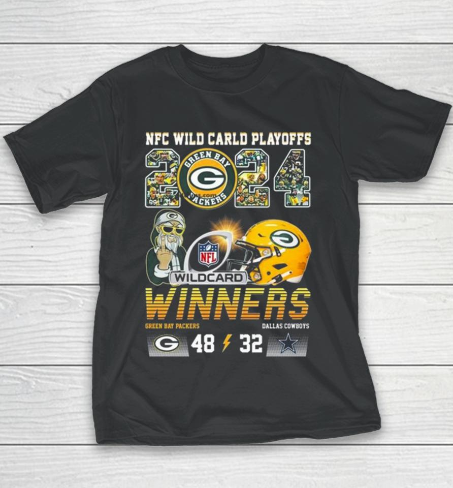 Nfc Wild Card Playoffs 2024 Winners Green Bay Packers 48 – 32 Dallas Cowboys Youth T-Shirt
