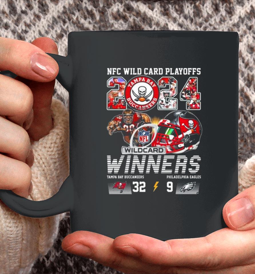 Nfc Wild Card Playoffs 2024 Winners Tampa Bay Buccaneers 32 9 Philadelphia Eagles Mascot Coffee Mug