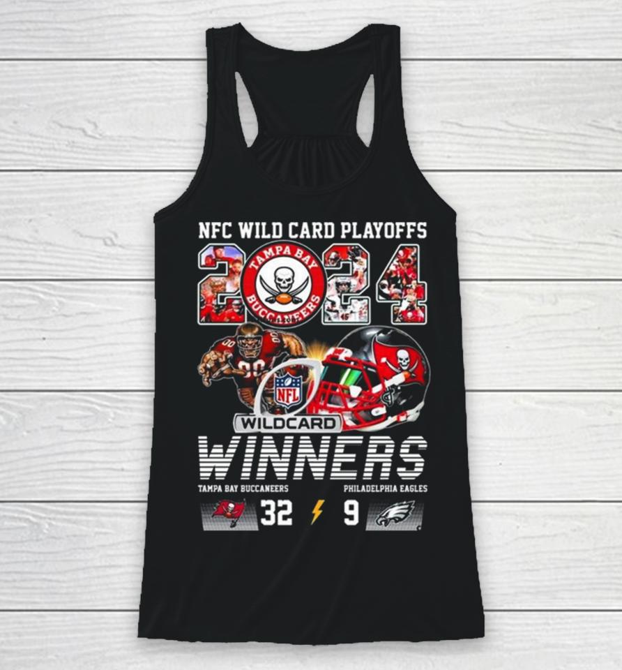 Nfc Wild Card Playoffs 2024 Winners Tampa Bay Buccaneers 32 9 Philadelphia Eagles Mascot Racerback Tank