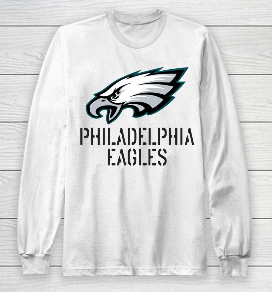 Nfl 2022 Fanatics Brands Men's Salute To Service Philadelphia Eagles Long Sleeve T-Shirt