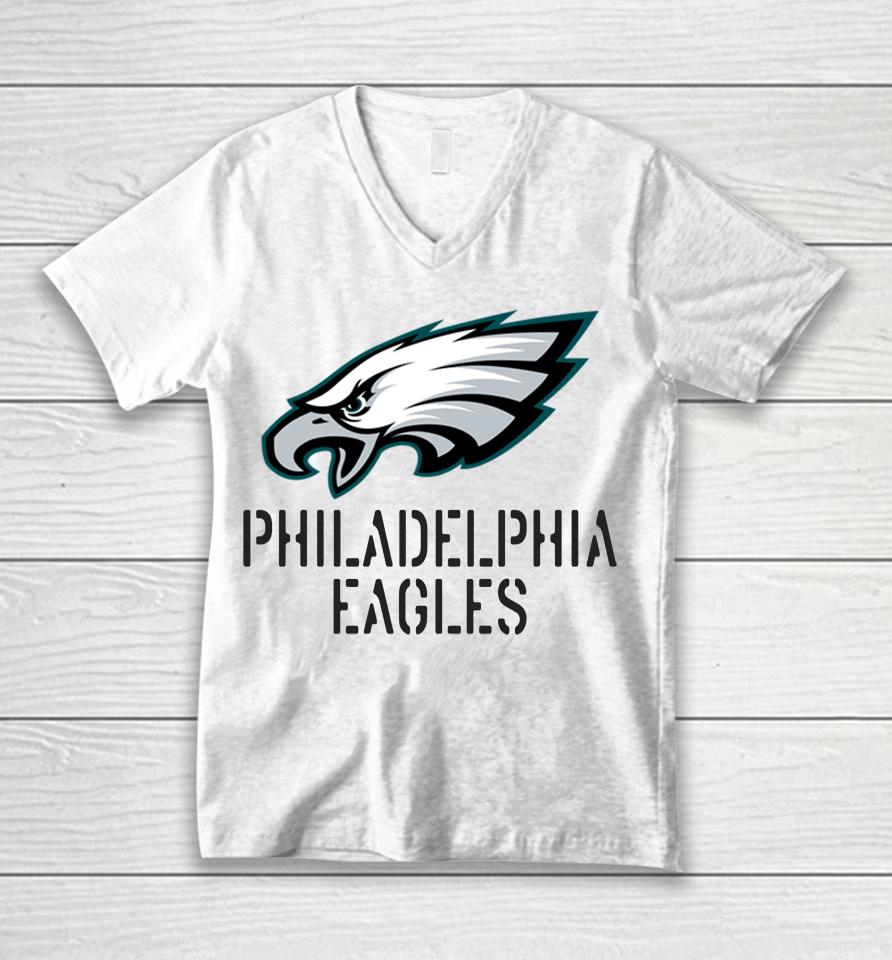 Nfl 2022 Fanatics Brands Men's Salute To Service Philadelphia Eagles Unisex V-Neck T-Shirt